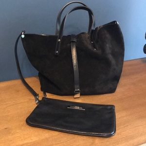Tiffany’s reversible leather/suede mini tote bag.